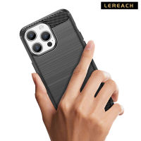 Lereach คาร์บอนไฟเบอร์บางพิเศษเคสอ่อนสำหรับ Apple iPhone 15 Pro Max / 15 Pro / 15 Pro / 15 TPU ป้องกันการเคาะเคสมือถือฝาหลัง