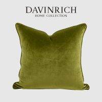 [HOT ZILXQIQILASW 103]DAVINRICH ผ้าคลุมหมอนอิงกำมะหยี่จากอิตาลี,ผ้าคลุมแข็งแกร่งหรูหราสำหรับตกแต่งนุ่มสี่เหลี่ยมปลอกหมอนอิงสำหรับโซฟาโซฟาห้องนอนสีเขียวมะกอก