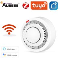 [HOT] Tuya Smart Zigbee Smoke Detector Smart Fire Alarm Progressive Sound Photoelectric Smoke Sensor Work