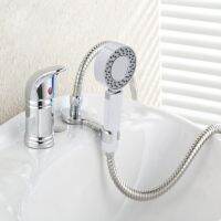 11.2x7.5cm Zinc Alloy Hot &amp; Cold Water Faucet Wash Hair Tap Mixing Valve Beauty Salon Bed Accessories 50cm