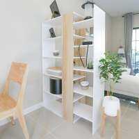 [กทม. 3-5 วัน ส่ง] SB Design Square KONCEPT FURNITURE ชั้นโล่ง KC-PLAY รุ่น MODERNO สีไม้อ่อน (100x30x150 ซม.)