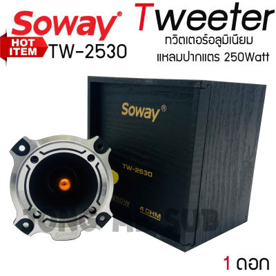 ⚡สินค้าพร้อมส่ง⚡ Soway รุ่นTW-2530 ทวิตเตอร์อลูมิเนียมแหลมปากแตร ปากอลูมิเนียม​ อย่างหนา​ ขนาดปาก 4นิ้ว ลำโพงเสียงแหลมนรก 4โอม กำลังข250วัตต์