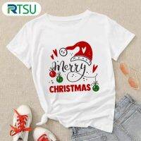 RTSU เสื้อยืดตลกคริสต์มาสเสื้อครึ่งแขนเสื้อสวมหัวเสื้อยืดคอกลมสำหรับวันเกิดเวทีปาร์ตี้โชว์การจับคู่