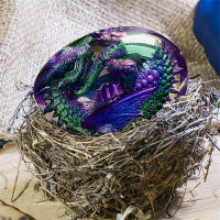 Lava Dragon Egg Ornamental Collection Decor Dinosaur Egg Statue Resin Dragon Egg Crystal Minerale Gemstone Reiki Home Decoration