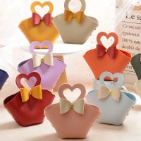 5/10pcs Set Leather Gift Bags Wedding Favours for Guests Mini Children Candy Box Party Distributions Bags Newborn Gift Boxes