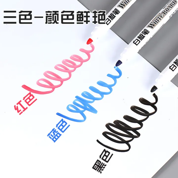 Whiteboard pen black waterbased erasable blackboard pen singlehead