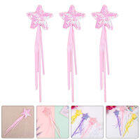 Arenlen【Hot Sale】 3PCS รูปดาวนางฟ้ารูปทรง Ribbon Design Fairy Wands Fairy Rod Toys Fairy s Ornaments