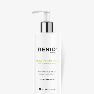 Renio Shampoo for hair growth 200ml แชมพูผสมเซรั่มปลูกผม กระตุ้นผมขึ้นใหม่ หยุดผมร่วง ผมบาง หัวล้าน