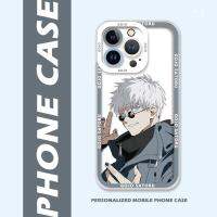 QuXis เคสซิลิโคนลายตานางฟ้าใสแบบเรียบง่ายสำหรับ iPhone 14 13 12 11 Pro Max 7 8 Plus เคสคลุมทั้งหมดนิ่มแฟชั่น Gojo Satoru เคสสำหรับไอโฟน Xs Xr 7P 8 P เคสป้องกัน