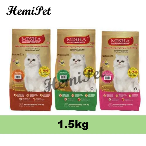 [Original] MISHA Dry Cat Food ( 1.5kg / 8kg ) Chicken Tuna Ocean