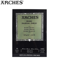 Arches Drawing extra white pad ขนาด 26×36cm. 180gsm. (บรรจุ 16 แผ่น) #400 015 884