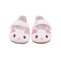 (ร้อน) ตุ๊กตาสีขาว pandashoes รองเท้าผ้าใบรองเท้าผ้าใบพอดี18นิ้วตุ๊กตาอเมริกันและ43เซนติเมตรเด็กเกิดใหม่ตุ๊กตาเสื้อผ้าอุปกรณ์เสริม, สาวของเล่น DIY