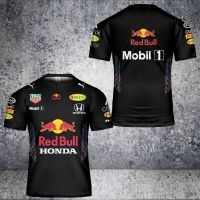 เสื้อยืด3D พิมพ์โลโก้ฮอนด้า Mobil1ผู้ชายเสื้อพิมพ์ลายของขวัญ F1ขนาด S-5XL