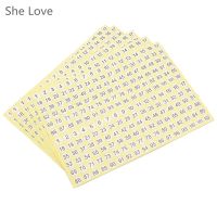 Chzimade 5 Sheet White Round Numbers 1-102 Self Adhesive Sticker Embossing Labels Scrapbooking Stamping Sticker LED Bulbs