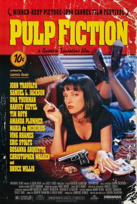 โปสเตอร์ หนัง Pulp Fiction โปสเตอร์วินเทจ ภาพยนตร์ แต่งห้อง แต่งร้าน ภาพติดผนัง โปสเตอร์ภาพพิมพ์ ของแต่งบ้าน ร้านคนไทย ขนาดใหญ่ 77poster