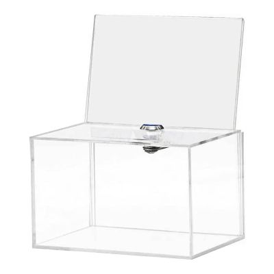 Acrylic Donation Box - Box for Voting, Charity, Polls, Surveys, Sweepstakes, Contests, Advice, Tips, Reviews