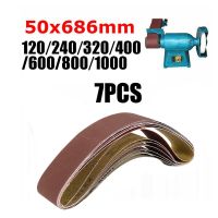 【cw】 7Pcs Sanding Sander 50x686mm 120/240/320/400/600/800/1000 Grit Sandpaper Abrasive Bands Wood Soft Metal Polishing 【hot】