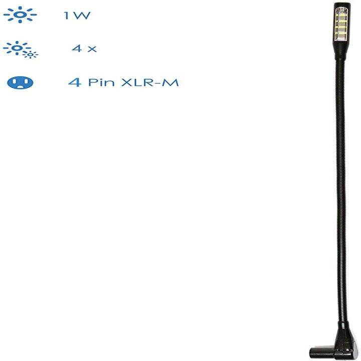 Midas M32 Gooseneck Lamp 4Pin XLR Lamp Right Angle Mixer DJ Lamp, 4Pin