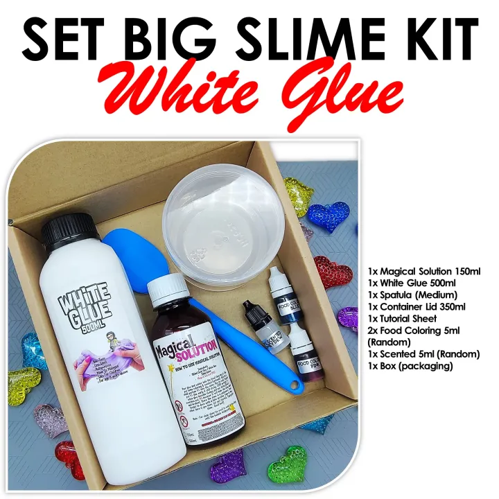 BIG SLIME KIT WHITE GLUE (CAN MAKE SLIME 600G++) Lazada