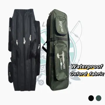 3 Layer Collapsible Fishing Rod Bag Waterproof Fishing Equipment Storage  Bags Large Capacity Multifunctional for Outdoor Fishing