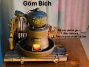 Bếp Gốm Đun Trà Kèm Ấm Chén Gốm Tử Sa Lư Xông Trầm Gốm Sứ Bát Tràng