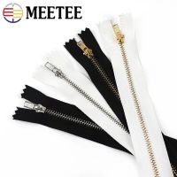 ❅۞✜ 10/20pcs Meetee 8-30cm 3 Metal Close-End Zipper Auto Lock Decoration Zip for Bag Jeans Zipps DIY Pants Placket Sewing Material