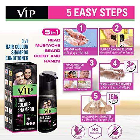 VIP Natural Hair Color Shampoo 5 in1 180ml BLACK | Lazada VIP Natural Hair Color Shampoo 5 in1 180ml BLACK | Lazada
