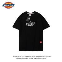 DICKIES เสื้อยืดลําลองสําหรับผู้ชายผู้หญิงผ้าฝ้ายแขนสั้นคอก ลมเหมาะกับการเล่นกีฬา