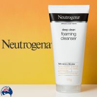 Neutrogena Deep Clean Foaming Cleanser With Amino Micellar 175g ผลิตภัณฑ์ทำความสะอาดผิวหน้ากระจ่างใสสูตรพิเศษสินค้านำเข้าจากออสเตรเลียของแท้พร้อมส่ง