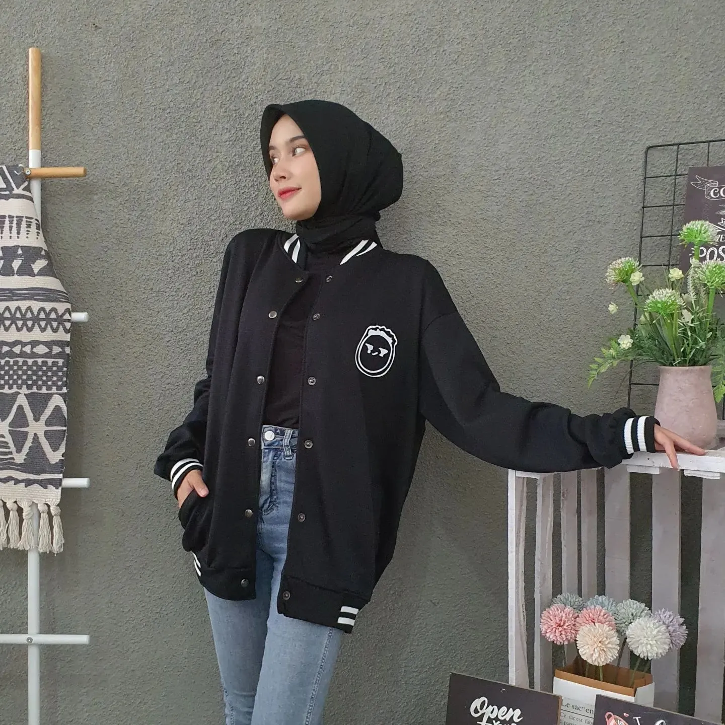 outfit jaket baseball