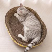 Oval Cat Scratcher Bed | Corrugated Cardboard Cat Scratching Pad | Scratching Bowl with Catnip Cat Scratching Bed Relaxing Pad L Toys