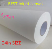 24in best quality matte inkjet 600d thick polyester canvas for dye and pigment ink printer 1830m per roll