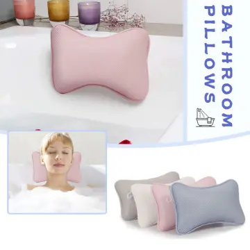 Spa Bath Pillow PU Bath With Non-Slip Suction Cups Bathroom Accessory Set  Head Neck Back Relaxation Tools Spa Headrest