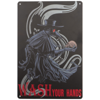 Celestineor Funny Vintage ป้ายโลหะดีบุกสำหรับ Washroom Decor-ล้างมือ Plague Doctor Wall Decor - Retro ป้ายดีบุก-ป้ายห้องน้ำ