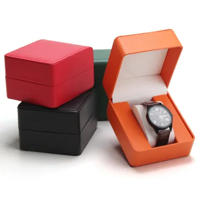 Watch Presentation Case PU Leather Watch Case Luxury Jewelry Organizer Wristwatch Holder Watch Display Case