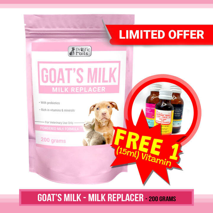200g Goat’s Milk Milk Replacer with probiotics, rich in vitamins