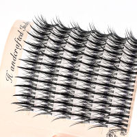 3D Fluffy Single Cluster ขนตาปลอม Premade Volume พัดลมแต่ละขนตาแบ่งขนตาธรรมชาติ Faux Eyelash Extensions