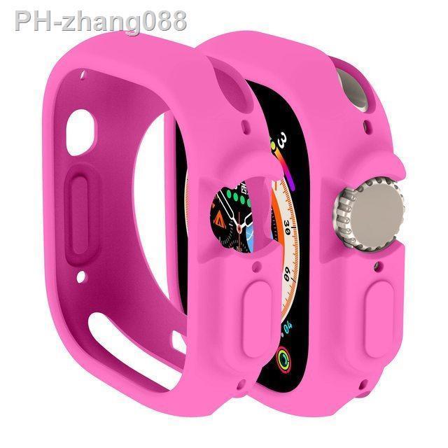 case-for-apple-watch-ultra-49mm-all-round-shockproof-tpu-protective-soft-silicone-cover-bumper-scratch-resistant-protective-case