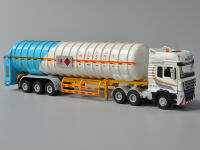 โมเดลรถแทรกเตอร์ ขนาด 1:50 Tractor With Gas Tank Semi-Trailer พร้อมถังแก๊สกึ่งพ่วง ของเล่นสําหรับเด็ก