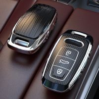 New Fashion TPU Car Remote Key Case Cover Shell For Audi A6 A7 A8 E-tron Q5 Q8 C8 D5 Keyless Holder Fob Accessories