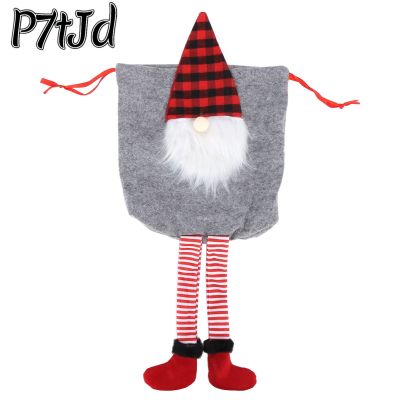 [P7tJd] ถุงซานตาคริสต์มาสที่ไม่มีใบหน้าถุง Pouch Serut ซานตาคลอสสำหรับปาร์ตี้คริสต์มาส