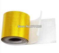 9mx5cm Fiberglass Roll Adhesive Reflective Gold High Temperature Heat Shield Wrap Tape New Arrival Adhesives Tape