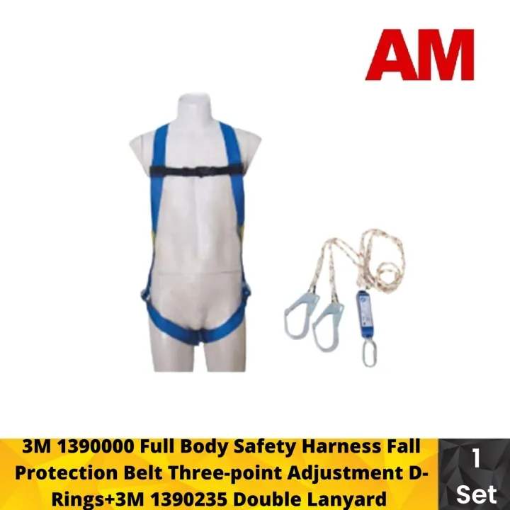 3M 1390000 Full Body Safety Harness Fall Protection Belt Threepoint