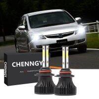 ไฟ Led สำหรับ Carcompatible โปรเจคเตอร์สำหรับ Honda Civic (FD) 8ThGen 2006-2011หลอดไฟคู่ด้านข้าง4 HB4ไฟหน้ารถมอเตอร์ไซค์แบบ LED Bright 6000K White Beam Beam อุปกรณ์เสริมรถยนต์