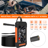 กล้อง Endoscope อุตสาหกรรมที่มีหน้าจอ4.3 "8มิลลิเมตรเลนส์เดียว1080จุด Borescope กับ8 LEDs สำหรับการตรวจสอบท่อระบายน้ำรถตรวจสอบ