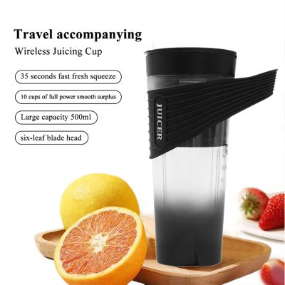 400ML USB Portable Blender Smoothie Juicers Cup USB Rechargeable Home Travel Personal Size Electric Fruit Mixers -Blue