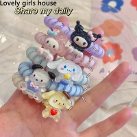 【♡Lovely girls house♡】Sanrio เชือกผูกผมยางมัดผมหางม้าสูงสำหรับ Y2K ผู้หญิงหญิงสาวลายการ์ตูนน่ารักสายยางรัดผมโทรศัพท์แนวหวาน