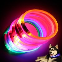 ✚☸ TINGHAO LED Dog Collar Rechargeable LED Night Flashing Luminous USB Charging Pet Dog Puppy Neck Collar