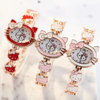 Kitty Cat Women Quartz Watch Casual New Style Fashion Cute Children S Watch Student Children KT Cat Watch Female Ladies Electronic Quartz Watch