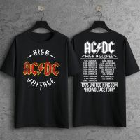 2023 newmetal ROCK band เสื้อ CUSTOM พิมพ์ streetwear ACDC แรงดันสูง dzirt